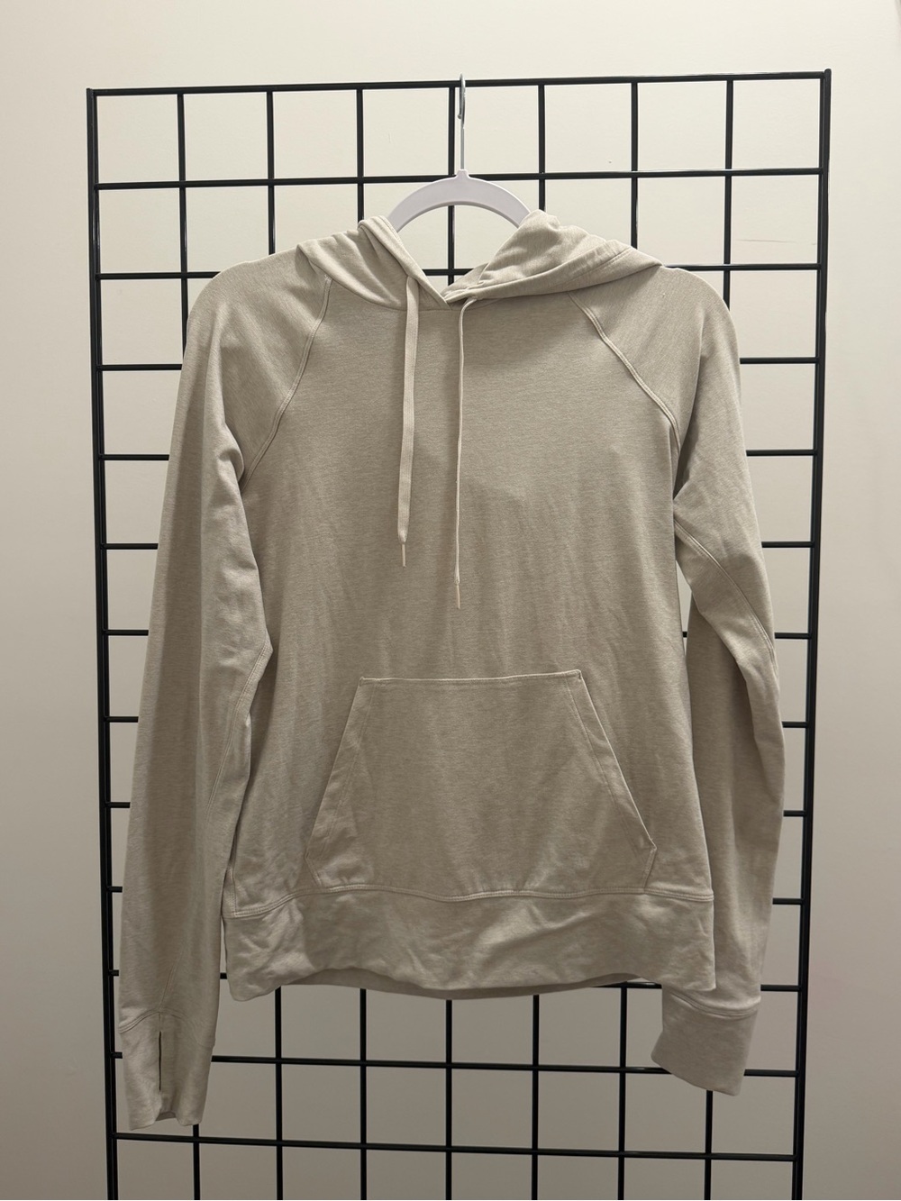 Outdoor Voices Light Beige Hooded Pullover Sweatshirt